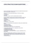 CSFA PRACTICE EXAM QUESTIONS WITH CORRECT ANSWERS 2024