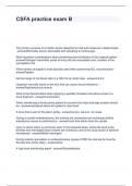 CSFA practice exam B Questions with Accurate Answers 2024