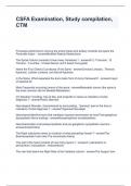 CSFA Examination&comma; Study compilation&comma; CTM Questions and Answers 100&percnt; Accurate