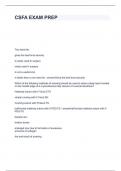 CSFA EXAM PREP QUESTIONS WITH ACCURATE ANSWERS 2024