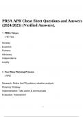 PRSA APR Cheat Sheet Questions and Answers (2024/2025) (Verified Answers).