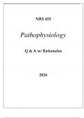 NRS 455 PATHOPHYSIOLOGY EXAM Q & A 2024