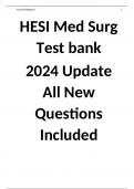 HESI Med Surg Test bank 2024 Update All New Questions Included