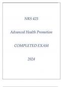 NRS 425 HEALTH PROMOTION EXAM Q & A WITH RATIONALES 2024