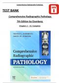 TEST BANK FOR COMPREHENSIVE RADIOGRAPHIC PATHOLOGY, 7th EDITION BY EISENBERG, ALL CHAPTERS 1 - 12 COMPLETE, VERIFIED LATEST VERSION