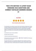 TNCC 9TH EDITION 10 LATEST EXAM VERSIONS 2024 QUESTIONS AND  CORRECT DETAILED ANSWERS GRADED  A&plus;