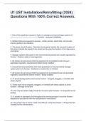 U1 UST Installation&sol;Retrofitting &lpar;2024&rpar; Questions With 100&percnt; Correct Answers&period;