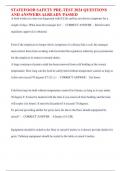 STATEFOOD SAFETY PRE-TEST 2024 QUESTIONS  AND ANSWERS ALREADY PASSED