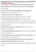 MICROBIOLOGY LAB 5 2024 QUESTIONS WITH COMPLETE  ANSWERS GRADED A&plus;