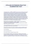 EYELASH EXTENSION PRACTICE  EXAMINATION TEST