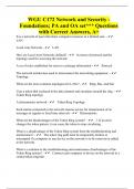 WGU C172 Network and Security - Foundations&semi; PA and OA set&ast;&ast;&ast; Questions with Correct Answers&comma; A&plus;