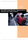 HSC 4504 Innate Barriers, Inflammation & Nutrition Quiz 2024 Graded A