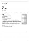 AQA AS Level BIOLOGY paper 1 for June 202-3 QUESTION PAPER