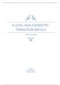 A LEVEL AQA CHEMISTRY - TRANSITION METALS
