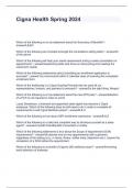 Cigna Health Spring 2024 Questions and Answers 100&percnt; Accurate