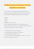 ATI Med Surg Proctored Exam Practice Questions and Answers