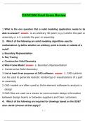 CAD&sol;CAM Final Exam Review Exam Questions and Answers &lpar;Graded A&rpar;