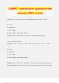 CAMRT - combination questions with answers 100&percnt; correct