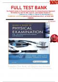     FULL TEST BANK  For Seidel's Guide to Physical Examination An Interprofessional Approach 9th Edition by Jane W&period; Ball&comma; Joyce E&period; Latet Update Graded A&plus;      