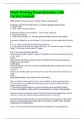 Doula Training Exam Questions with Correct Answers Bundled package