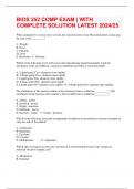 BIOS 252 COMP EXAM &vert; WITH COMPLETE SOLUTION LATEST 2024&sol;25