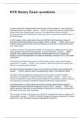 NYS Notary Exam questions Questions and Answers 2024
