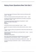 Notary Exam Questions New York Set 3 Questions and Answers 2024
