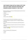 CADC SAMPLE EXAM &lpar;ACTUAL EXAM&rpar; LATEST 2024 WITH 130&plus; EXPERT CERTIFIED QUESTIONS AND ANSWERS ALREADY GRADED A&plus; 100 &percnt; PASS 