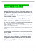 cognitive behavioral therapy&lpar;Latest  update 2024&rpar;Correct  100&percnt;
