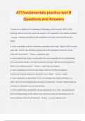 ATI fundamentals practice test B Questions and Answers
