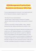 HESI Management Practice Exam Questions and Answers 100% Pass