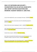 WGU C172 NETWORK AND SECURITY &ndash; FOUNDATIONS PA & OA &lpar;ACTUAL EXAM&rpar; WITH 200&plus; EXPERT CERTIFIED QUESTIONS AND ANSWERS I ALREADY GRADED A&plus; 100&percnt; PASS 