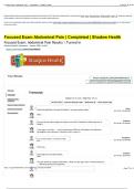 Focused Exam Abdominal Pain | Completed Questions with correct answers | Shadow Health