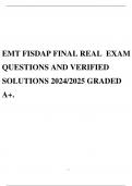 EMT FISDAP FINAL REAL EXAM QUESTIONS AND VERIFIED SOLUTIONS 2024/2025 GRADED A+.