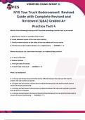 NYS Tow Truck Endorsement Revised Practice Test 4 Guide With Complete Revised [Q&A] Graded A+