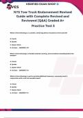 NYS Tow Truck Endorsement Revised Practice Test  Guide With Complete Revised [Q&A] Graded A+