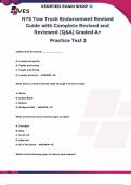 NYS Tow Truck Endorsement Revised Practice Test 2 Guide With Complete Revised [Q&A] Graded A+