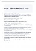 MPTC Criminal Law-Updated Exam Questions and Answers