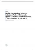 Pearson AS LEVEL    Further Mathematics&Tab; Advanced Subsidiary Further Mathematics options21&colon; QUESTION PAPER 2023