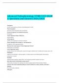 Advanced Pathophysiology UTMB 5355 EXAM 2&colon; Questions and Answers 2024&sol;2025