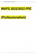 WAPS 2022/2023 PFE (Professionalism)fully solved to pass