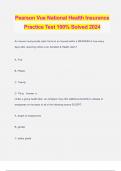 Pearson Vue National Health Insurance Practice Test 100% Solved 2024