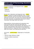 Review Labs & Pharmacology Questions And Answers 