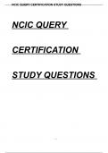 NCIC QUERY CERTIFICATION STUDY QUESTIONS.d