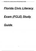 Florida Civic Literacy Exam (FCLE) Study Guide 2024 with Complete Solutions