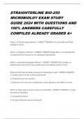 STRAIGHTERLINE BIO-250  MICROBIOLGY EXAM STUDY  GUIDE 2024 WITH QUESTIONS AND  100% ANSWERS CAREFULLY  COMPILED ALREADY GRADED A+