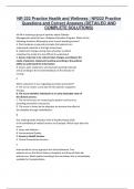 NR 222 Practice Health and Wellness &vert; NR222 Practice Questions and Correct Answers &lpar;DETAILED AND COMPLETE SOLUTIONS&rpar; 