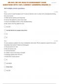 NR-305:| NR 305 HEALTH ASSESSMENT EXAM 2 QUESTIONS WITH 100% CORRECT ANSWERS| GRADED A+