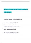 ADVANCED PATHOPHYSIOLOGY-UTMB  5355 EXAM 1