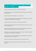C224 WGU Pre-assessment Research Foundations &lpar;PAHO&rpar; Questions and answers latest update 